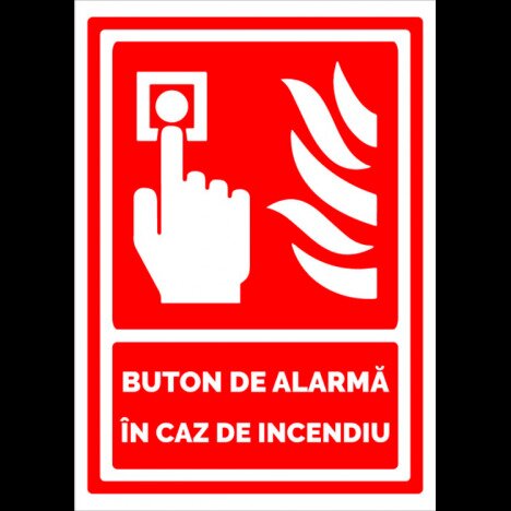 Semn de buton pentru alarma in caz de incendiu